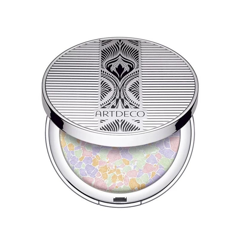 德国ARTDECO雅蔻花漾幻彩蜜粉饼持久定妆不卡粉提亮带闪光控油皮
