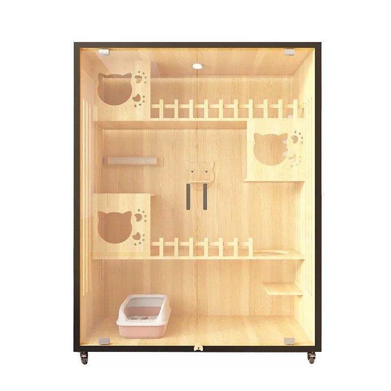 猫用品猫笼木质猫别墅超大猫柜猫房子猫舍家用室内猫屋子宠物柜子