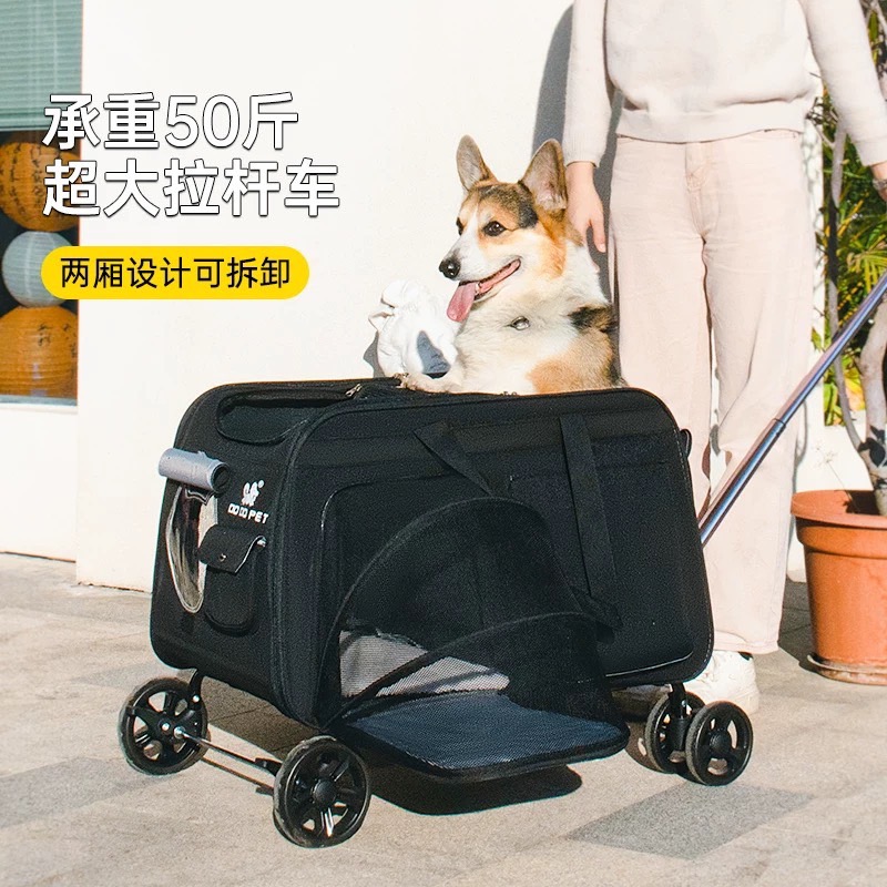 DODOPET宠物拉杆箱猫咪外出大号拉杆包狗狗旅行行李箱大容量猫包