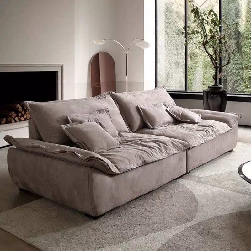 奥克兰帆船沙发大坐深懒人客厅家用直排防猫抓磨砂布艺可拆洗