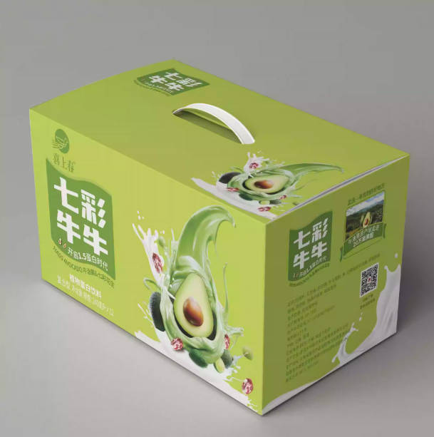 喜上春七彩牛牛植物高蛋白饮料牛油果七彩花生12*240ml年货礼盒装