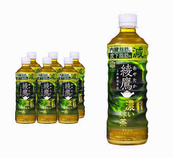 进口可口可乐绫鹰系列浓郁绿茶饮料525mlX6瓶装