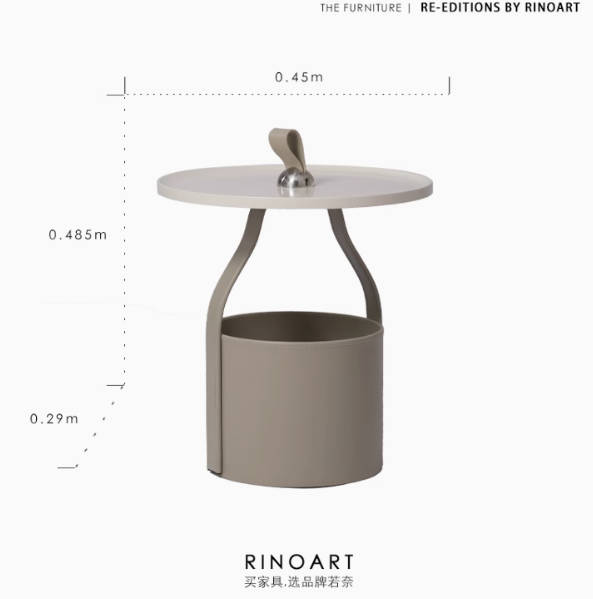 若奈限定冰川灰!HERM@S创意艺术手工马鞍皮沙发边几轻奢手拎茶几