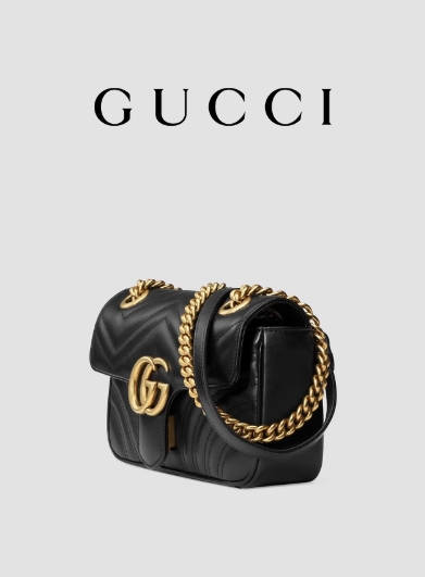 GUCCI古驰GG Marmont系列女士迷你肩背包斜挎包链条包