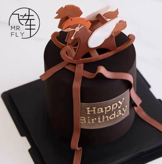 小木马摇摇马爱马仕儿童生日蛋糕北京上海广州深圳成都同城配送