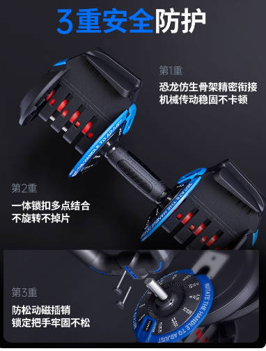 麦瑞克哑铃男士健身家用锻炼器材多功能可调节重量男杠铃壶铃套装