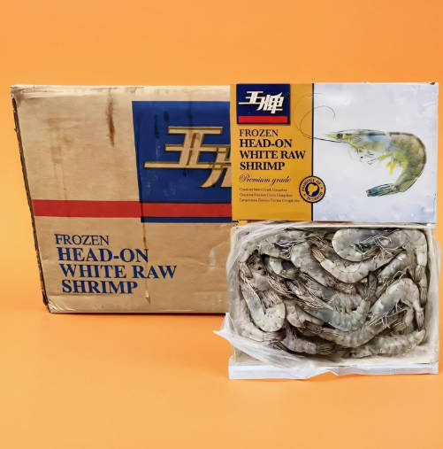 王牌水冻白虾大虾厄瓜多尔白虾30405060南美白对虾带头带壳包邮