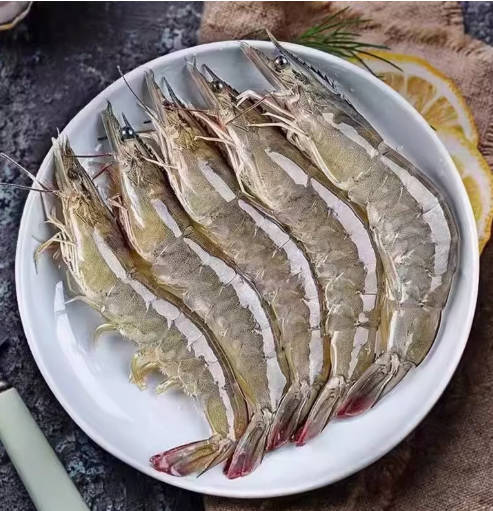 王牌水冻白虾大虾厄瓜多尔白虾30405060南美白对虾带头带壳包邮