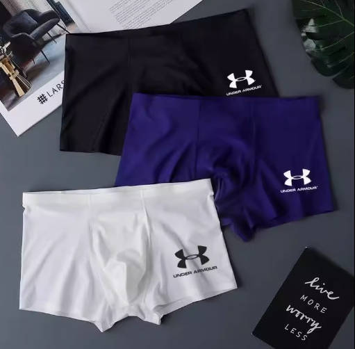 UA安德玛男士速干内裤冰丝运动中腰莫代尔抗菌平角无痕男生四角
