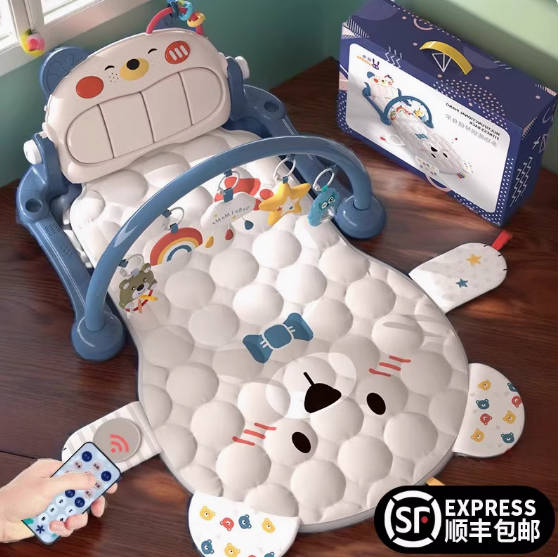 新生婴儿礼物0-1周岁满月用品大全3月益智宝宝玩具礼盒钢琴健身架