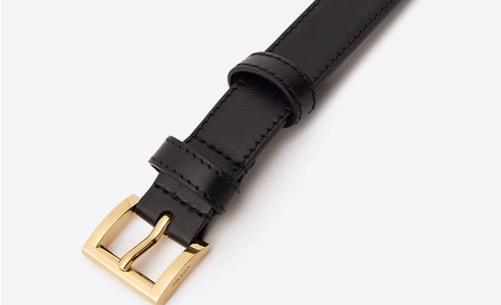 Prada普拉达女士牛皮革腰带皮带