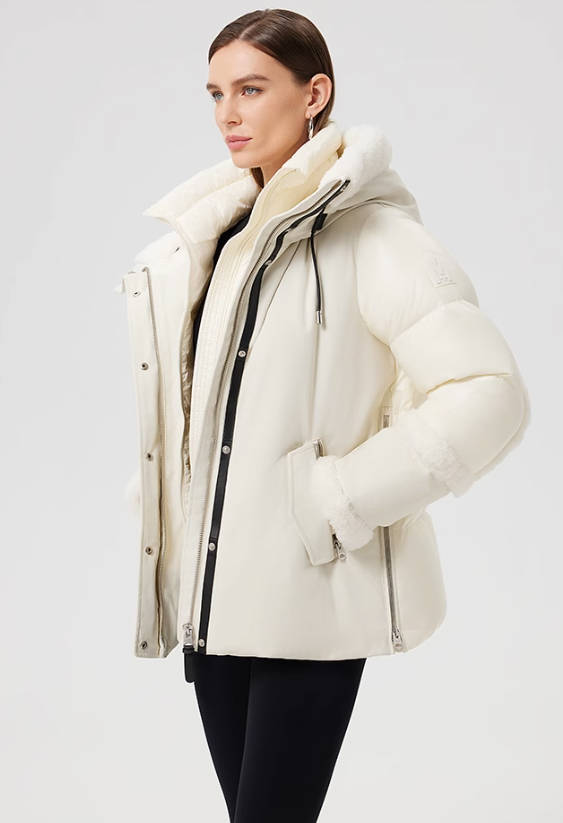 MACKAGE女士CYRAH 拼接加厚保暖防寒羽绒服外套