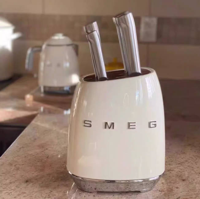 SMEG斯麦格网红刀具刀架复古不锈钢整套装厨房厨具6件套礼盒