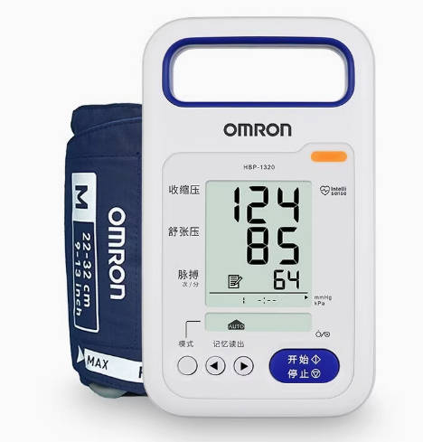 欧姆龙医用电子血压计HBP-1320老人家用上臂式血压测量仪HBP-1300