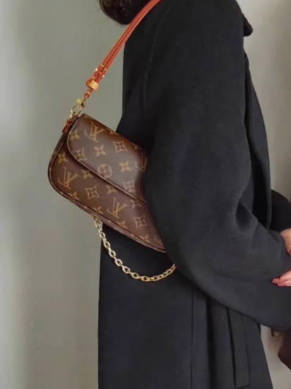 【正品现货】LV路易威登ivy新款邮差老花腋下单肩斜挎女包M81911