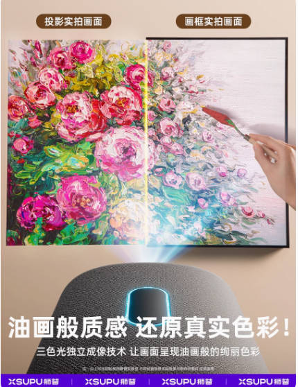 【无需幕布】狮普HD1投影仪超高清2025新款家用墙投卧室家庭影院手机幕办公会议全套白天客厅8K解码4K解码K歌