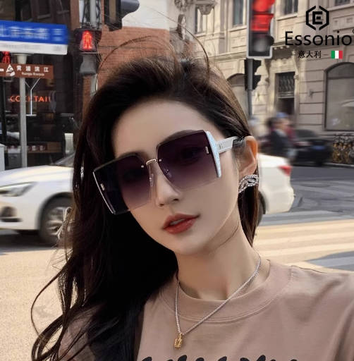艾索尼奥意大利品牌女士太阳镜大脸太阳镜女士防紫外线遮阳墨镜