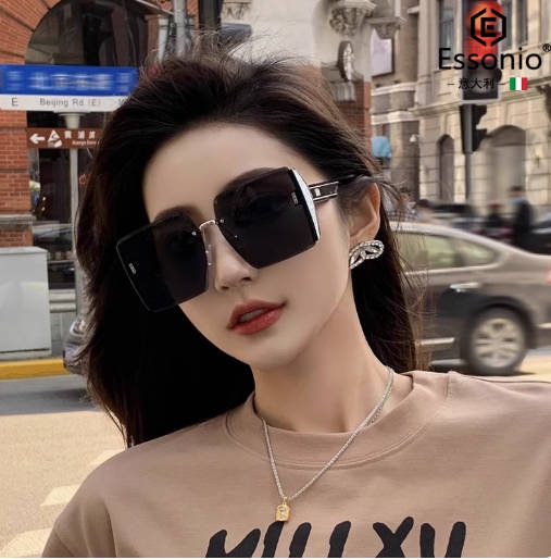 艾索尼奥意大利品牌女士太阳镜大脸太阳镜女士防紫外线遮阳墨镜