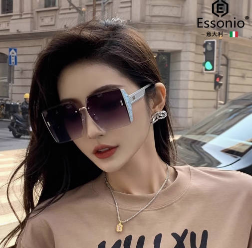 艾索尼奥意大利品牌女士太阳镜大脸太阳镜女士防紫外线遮阳墨镜