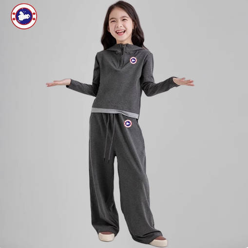 官方正品DEEGAR GOOSE大鹅女童套装新款洋气连帽运动休闲两件套