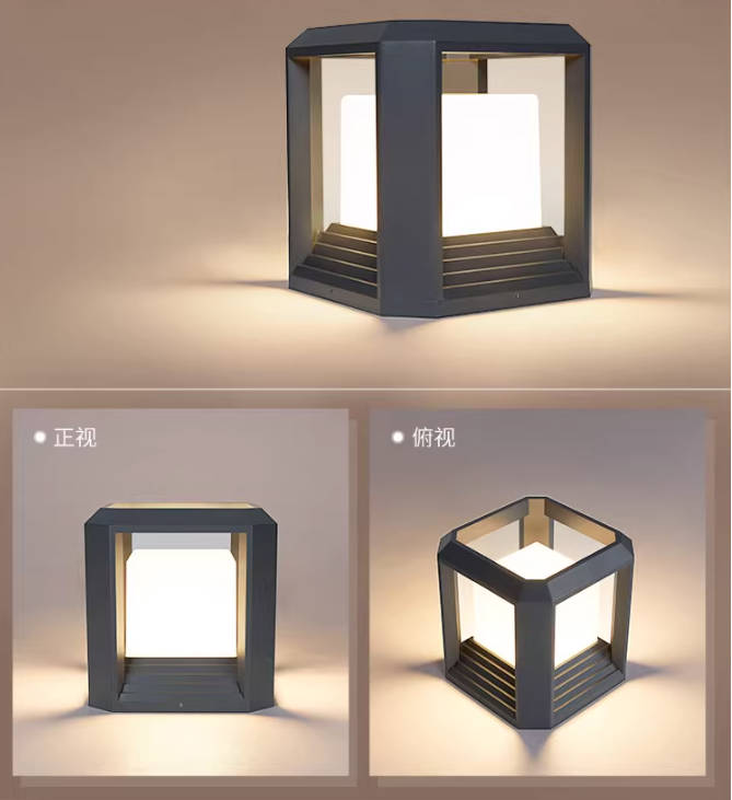 德国柏曼庭院柱头灯 防水别墅花园围墙接电led门柱灯户外照明灯具