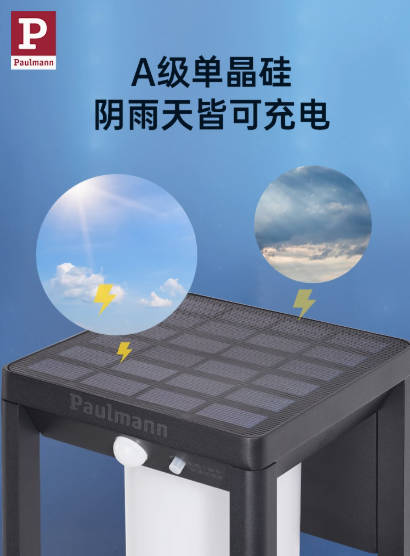 德国柏曼太阳能感应壁灯户外花园别墅庭院草坪灯防水地灯室外灯具