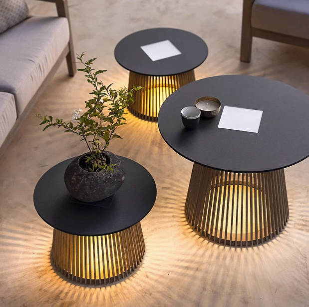 室外茶几灯太阳能桌子庭院灯户外灯防水别墅花园露台户外落地灯