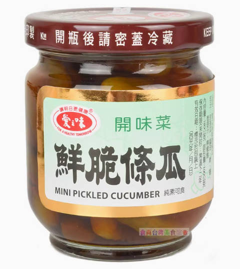 包邮 台湾进口酱菜爱之味土豆面筋鲜脆条瓜脆瓜玉笋菜心荫瓜