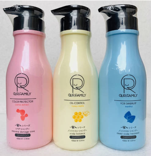 台湾INTHEFAMILY 一家人益生菌控油抗屑护色洗发精洗发水400mlX3