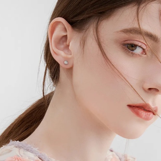 MCK S999纯银养耳洞防堵耳针睡觉免摘精致小巧耳骨钉耳棒 足银 耳钉 男女同款情侣款 银色