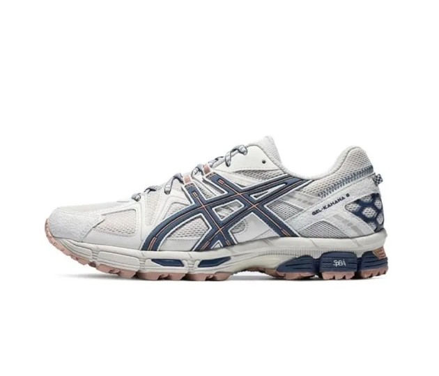 Asics Gel-Kahana 8 稳定舒适 织物合成革透气减震 低帮 训练跑步鞋 男款 浅灰